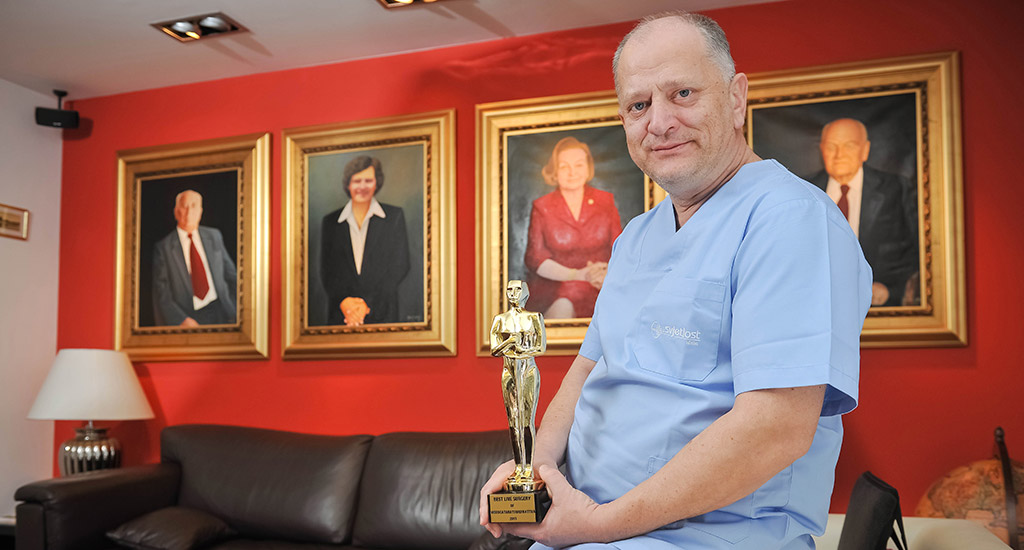 فاز الأستاذ الدكتور الأخصائي نيكيسا غرابوفيتش ومركز سفيتلوست للعيون  بجائزة أوسكار في ندوة "جراحة مباشرة"