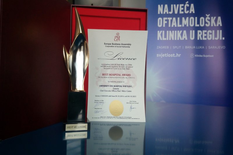 Svjetlost Eye Clinic is the winner of a prestigious European "Best Regional Hospital" award
